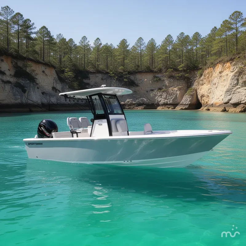 Slide: The Image of Sportsman Masters 227 Bay Boat 2026 - 2