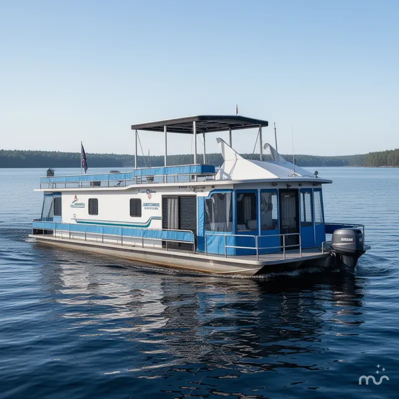 Slide: The Image of Jamestowner 16 x 72 Houseboat 1994 - 0
