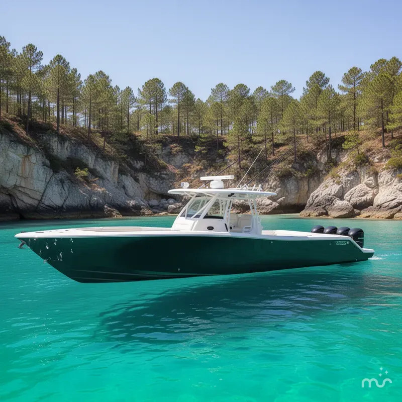 Slide: The Image of Nor-Tech 390 Sport Center Console 2026 - 2