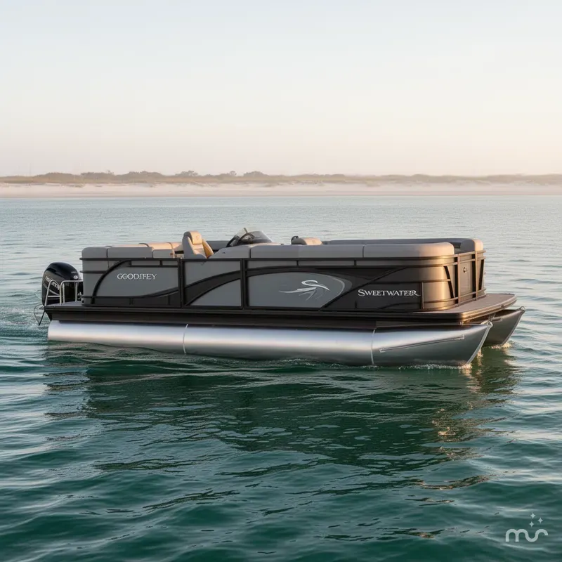 Slide: The Image of Godfrey Sweetwater 22' Split Bench Tritoon - 2286 SBC 2026 - 0