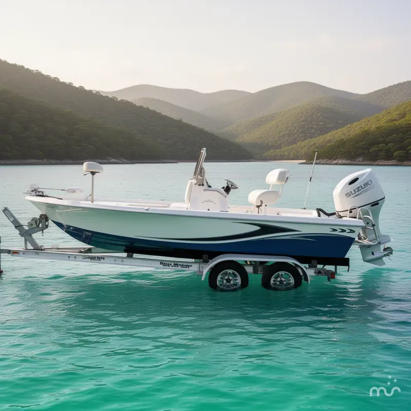 Slide: The Image of Blue Wave Pure Bay 2000 Suzuki 150 Tandem Trailer 2017 - 2