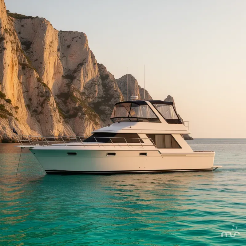 Slide: The Image of Carver Yachts 42 Cockpit Motor Yacht 1987 - 2