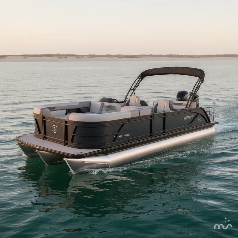 Slide: The Image of Godfrey Sweetwater 22' Single Flip Lounge Tritoon - 2286 SFLC 2026 - 2