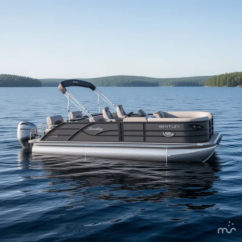 Slide: The Image of Bentley Pontoons Legacy 223 QSB Swingback Tritoon & Honda 4-Stroke EFI 2026 - 2