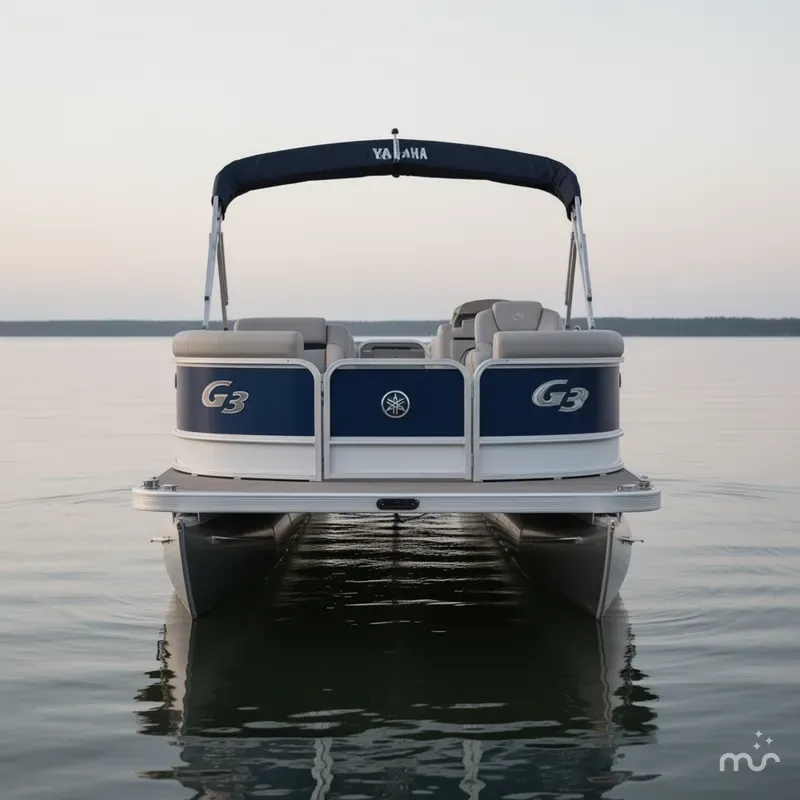 Slide: The Image of YAM Yamaha Suncatcher G3 Pontoon 2018 - 2