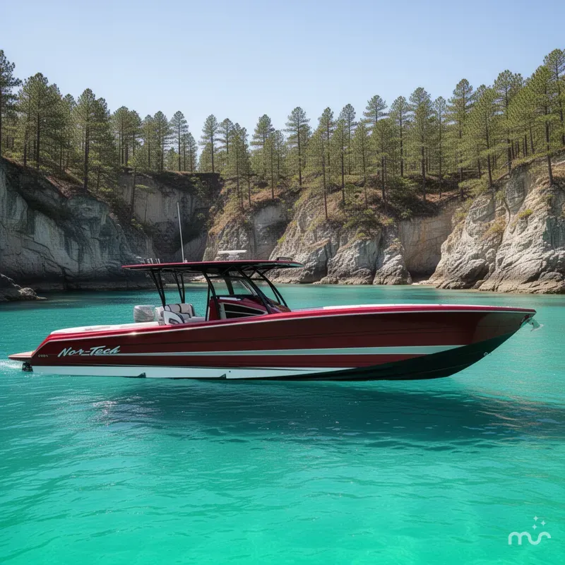 Slide: The Image of Nor-Tech 390 Sport Center Console 2025 - 2