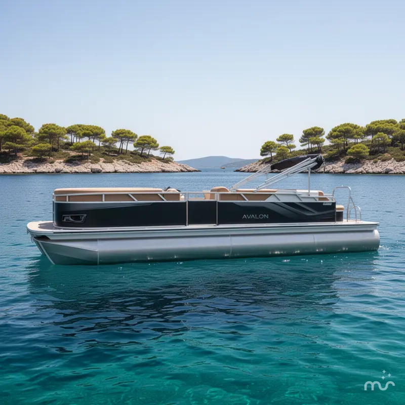 Slide: The Image of Avalon Venture Cruise Rear Bench - 23' 2026 - 2