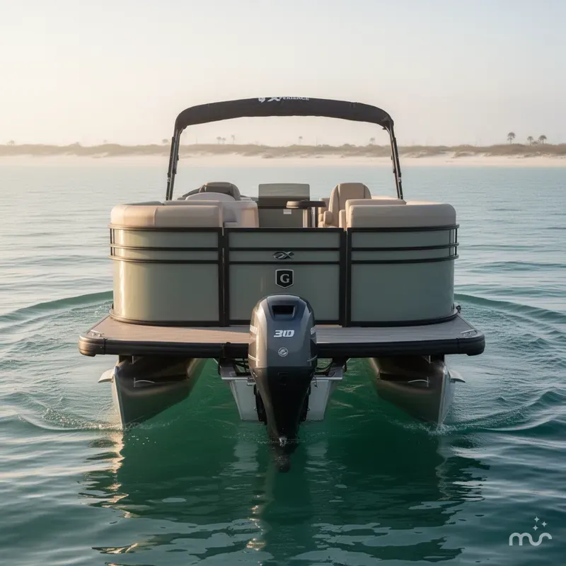 Slide: The Image of Godfrey Sweetwater Xperience 22' Split Bench Pontoon 2026 - 2