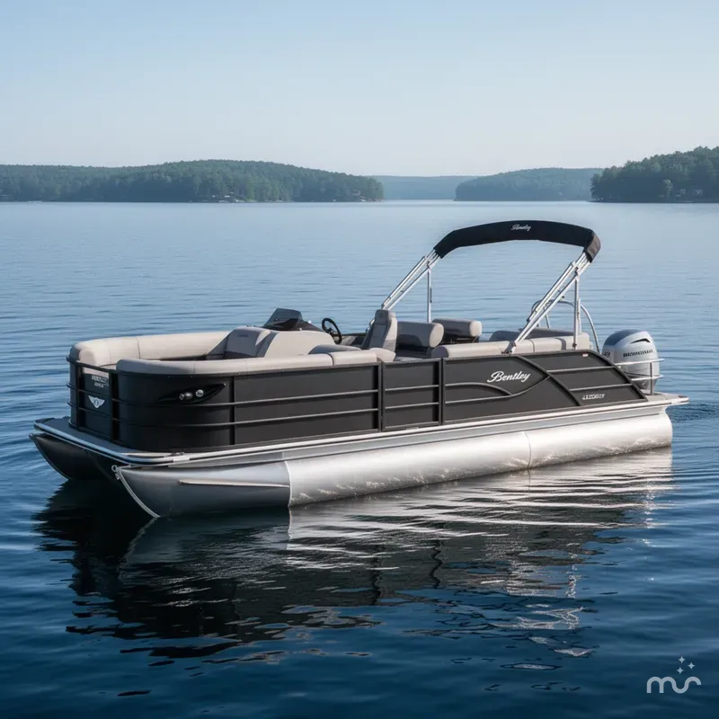 Slide: The Image of Bentley Pontoons Legacy 220 QSB Swingback & Honda 4-Stroke EFI 2026 - 2