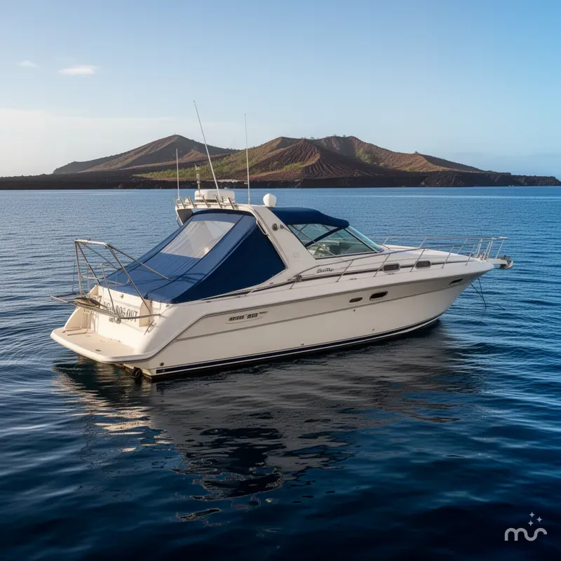 Slide: The Image of Sea Ray 350 Express Cruiser 1990 - 2