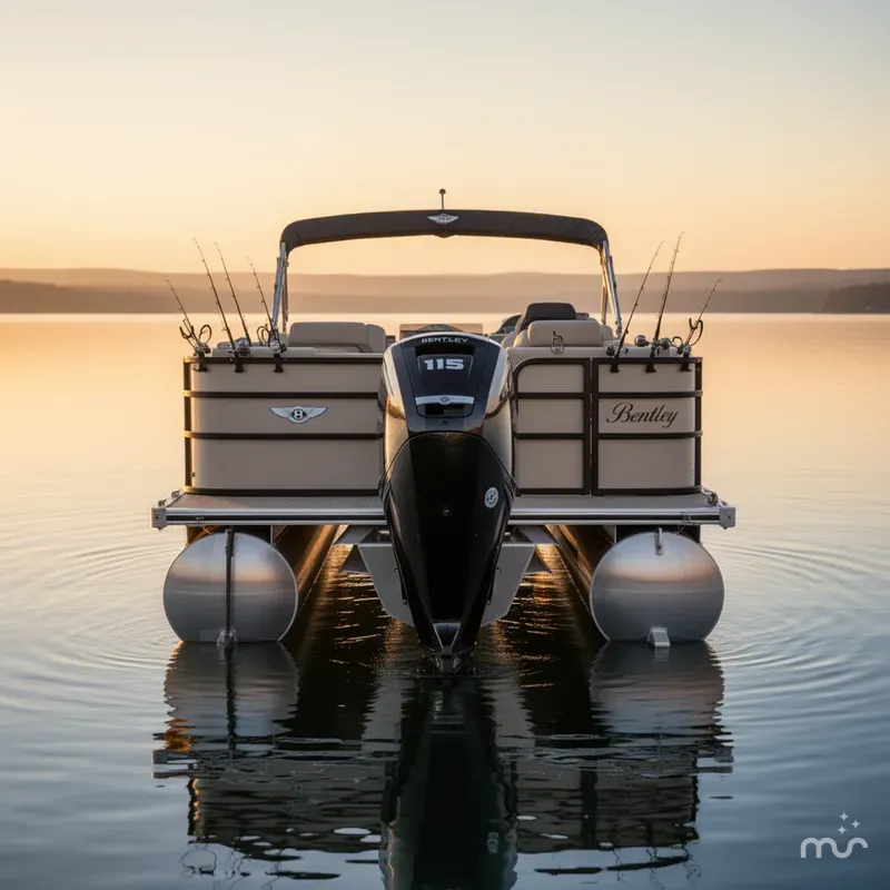Slide: The Image of Bentley Pontoons 220 Fish 4 Point 2020 - 2