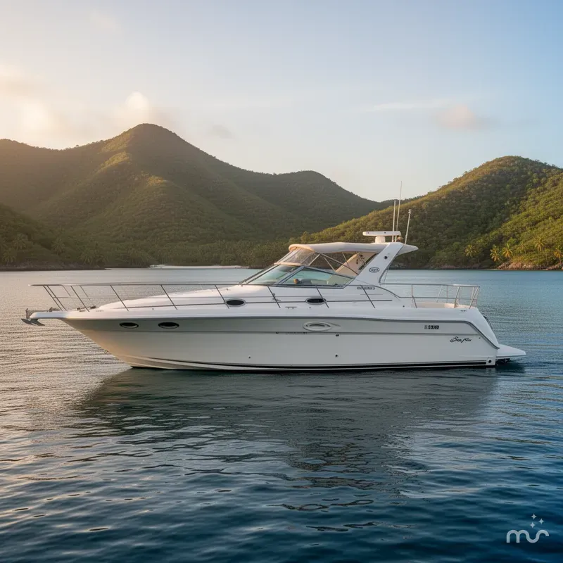 Slide: The Image of Sea Ray 400 Express Cruiser 1998 - 2