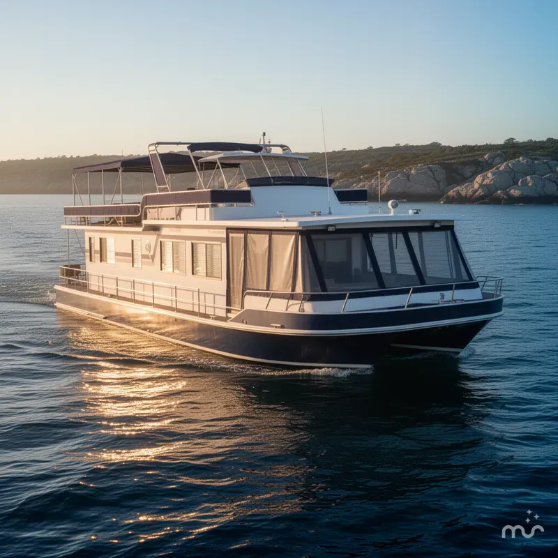 Slide: The Image of Jamestowner 16 x 63 Houseboat 1985 - 2