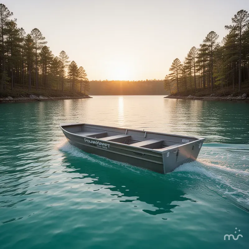Slide: The Image of Polar Kraft 1436 Jon Boat, 14' long, 36" bottom, 15" transom 2024 - 1