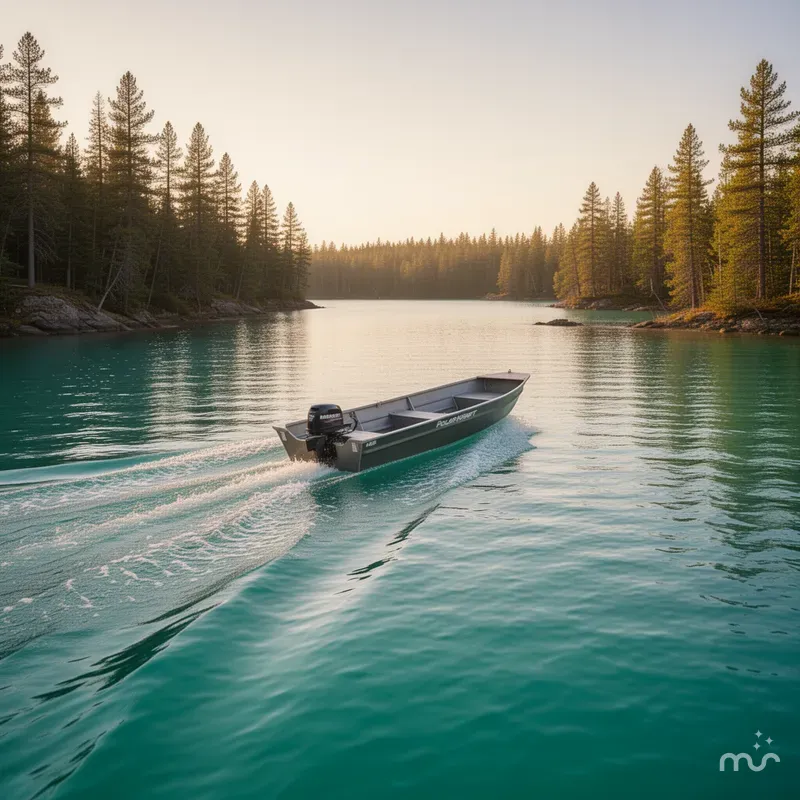 Slide: The Image of Polar Kraft 1436 Jon Boat, 14' long, 36" bottom, 15" transom 2024 - 2