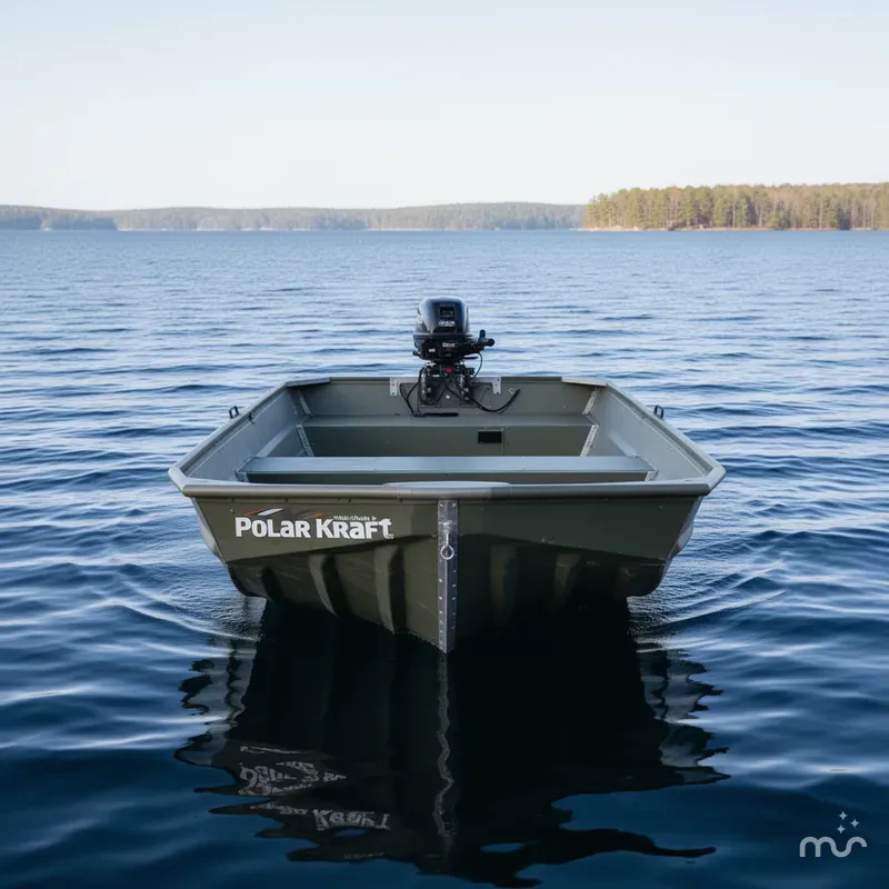 Slide: The Image of Polar Kraft 1448 Jon Boat, 15" transom with Trailer 2024 - 2