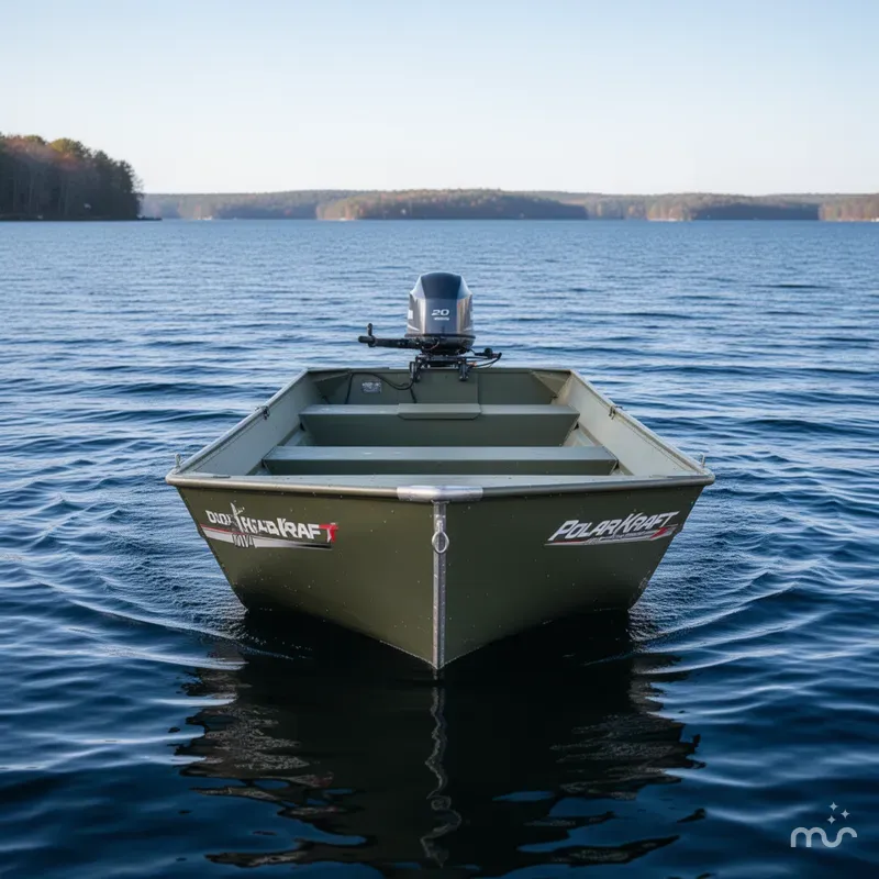 Slide: The Image of Polar Kraft MV 1648 Jon Boat, 20" transom w/ Trailer & Yamaha 20 hp 2024 - 3