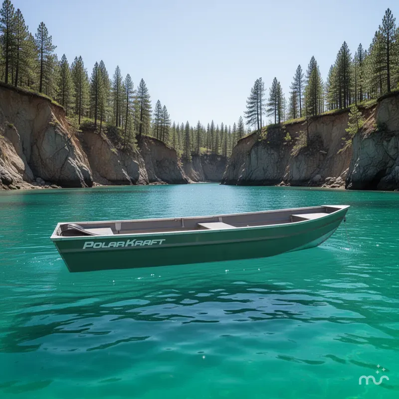 The Image of Polar Kraft 1436 Jon Boat, 14' long, 36" bottom, 15" transom w/ trailer 2024 - 0