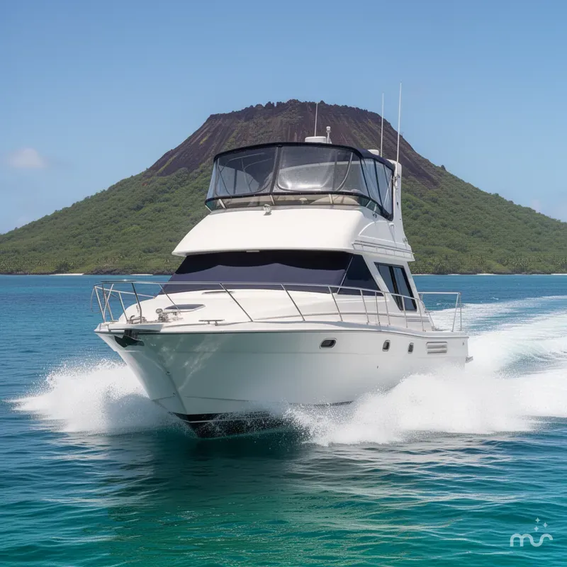 Slide: The Image of Bayliner 3988 Command Bridge Motoryacht 1999 - 2