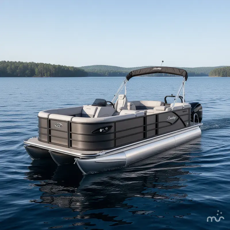 Slide: The Image of Bentley Pontoons Legacy 220 Navigator Quad Lounge & Honda 4-Stroke EFI 2026 - 0