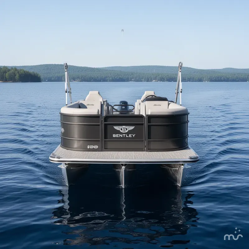 Slide: The Image of Bentley Pontoons Legacy 220 Navigator Quad Lounge & Honda 4-Stroke EFI 2026 - 1