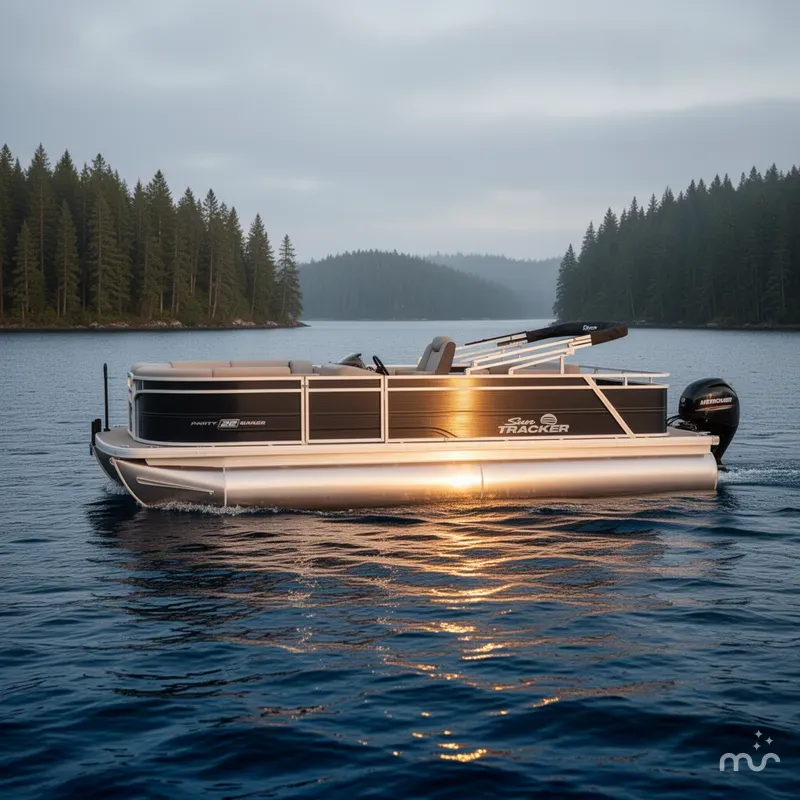 Slide: The Image of Sun Tracker Party Barge 22 RF DLX 2026 - 4