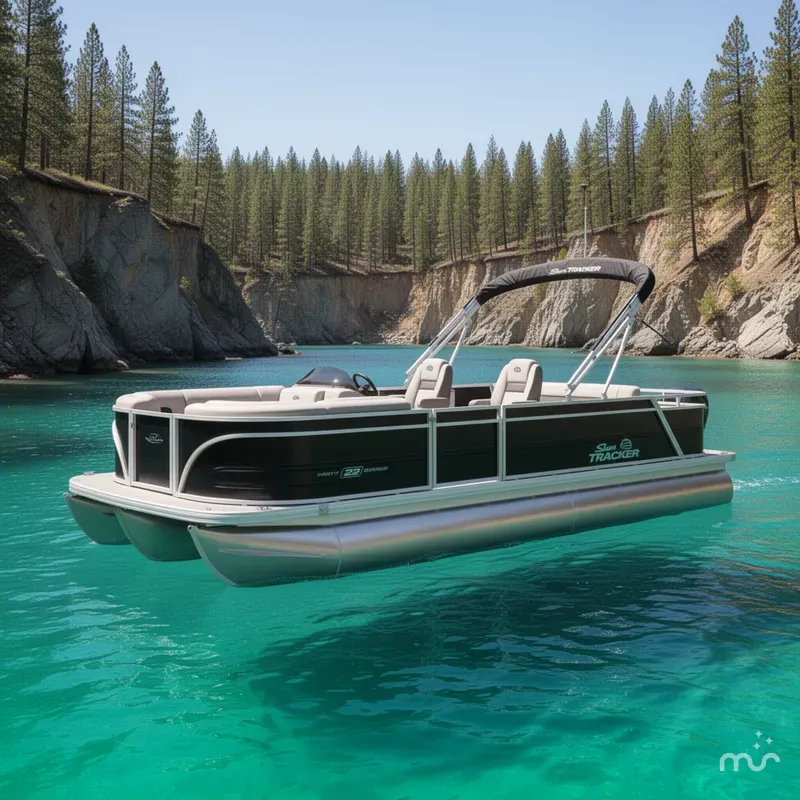 The Image of Sun Tracker Party Barge 22 RF DLX 2026 - 0
