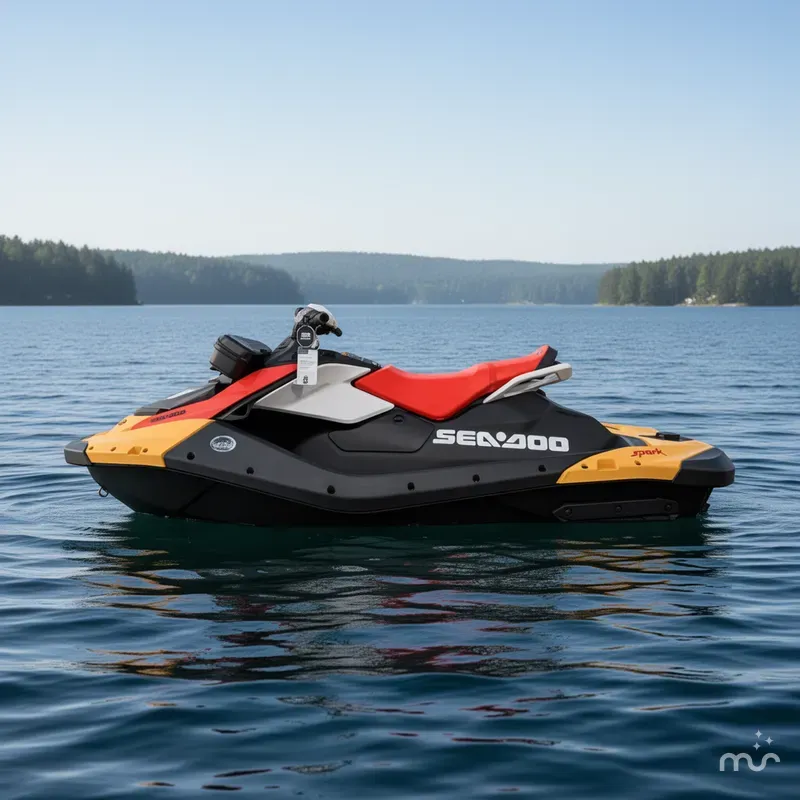 Slide: The Image of Sea-Doo Spark for 2 90 hp Convenience package with iBR and audio in option 2025 - 1