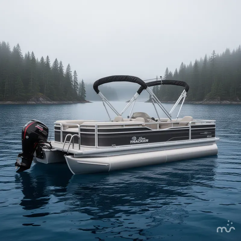 Slide: The Image of Sun Tracker Fishin' Barge 22 DLX w/115HP Pro-XS 4 Stroke 2026 - 2