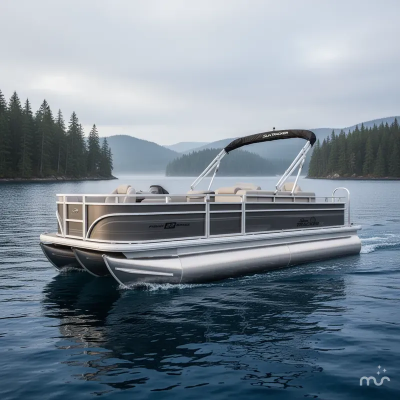 Slide: The Image of Sun Tracker Fishin' Barge 22 DLX w/115HP Pro-XS 4 Stroke 2026 - 4