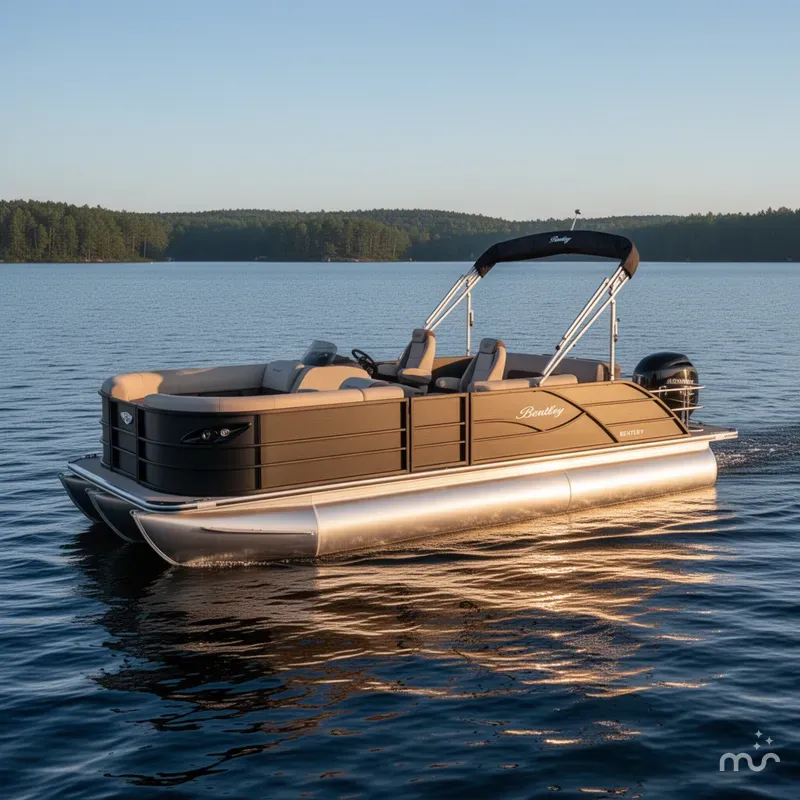 Slide: The Image of Bentley Pontoons Legacy 115HP Swingback Pontoon 2026 - 2