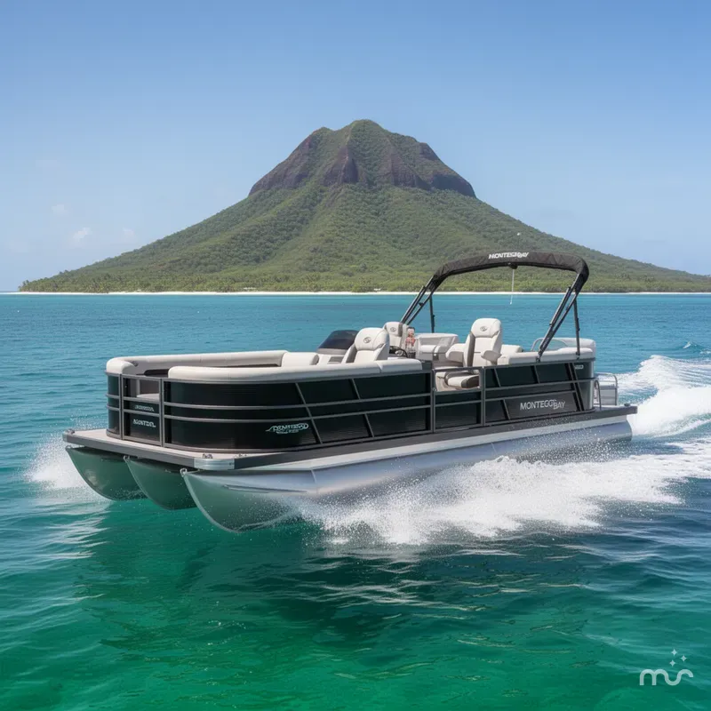 The Image of Montego Bay 8522 DL Quad Lounge Tritoon & Honda 4-Stroke EFI 2026 - 0