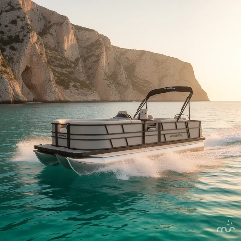 Slide: The Image of Montego Bay 8522 Fish & Cruise Deluxe Pontoon & Honda 4-Stroke EFI 2026 - 1