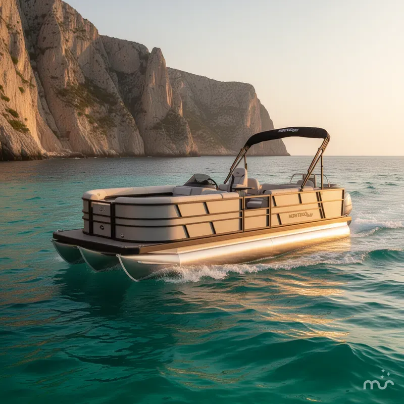 Slide: The Image of Montego Bay 8522 Fish & Cruise Deluxe Pontoon & Honda 4-Stroke EFI 2026 - 2