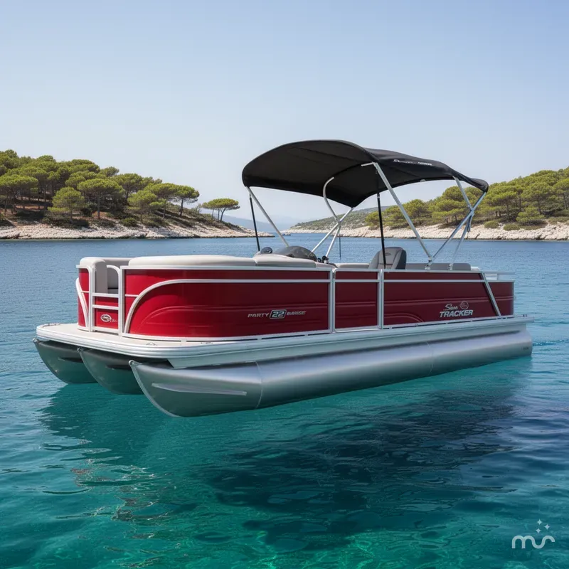 The Image of Sun Tracker Party Barge 22 RF DLX 2026 - 0