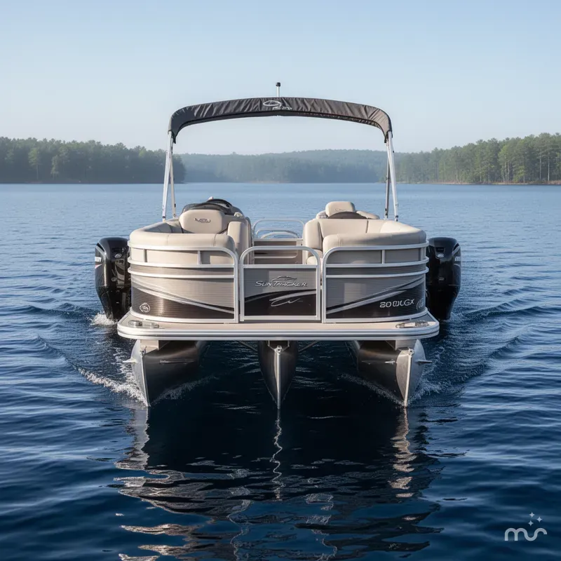 Slide: The Image of Sun Tracker Party Barge 16 DLX 2026 - 1