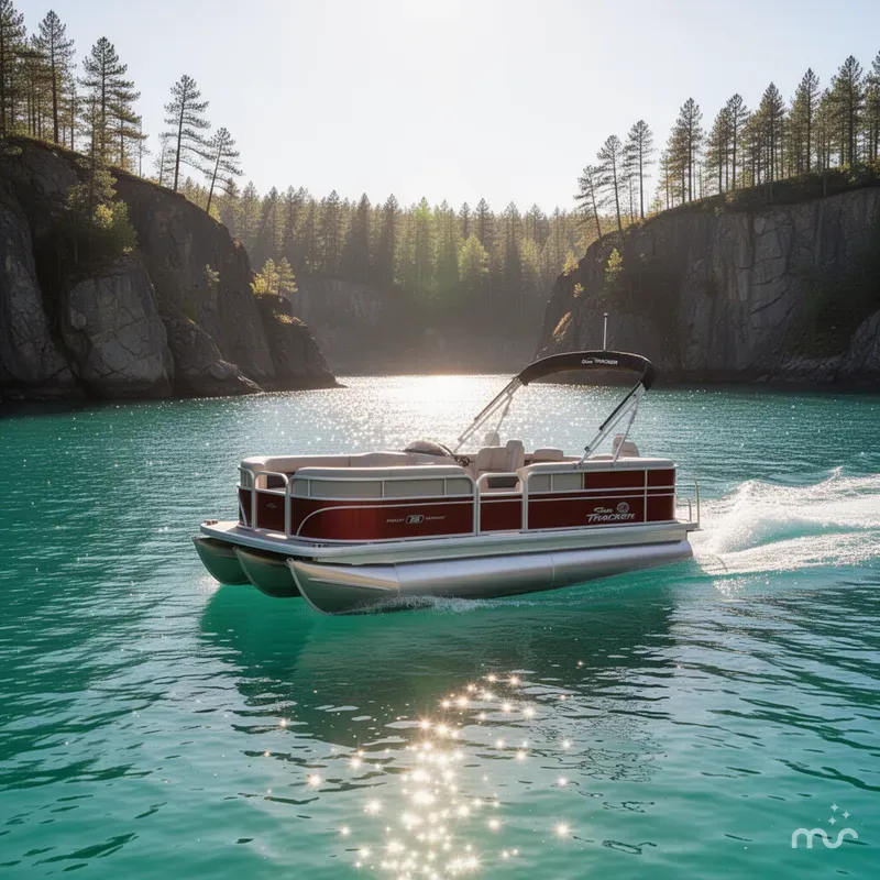 Slide: The Image of Sun Tracker Party Barge 18 DLX 2026 - 2