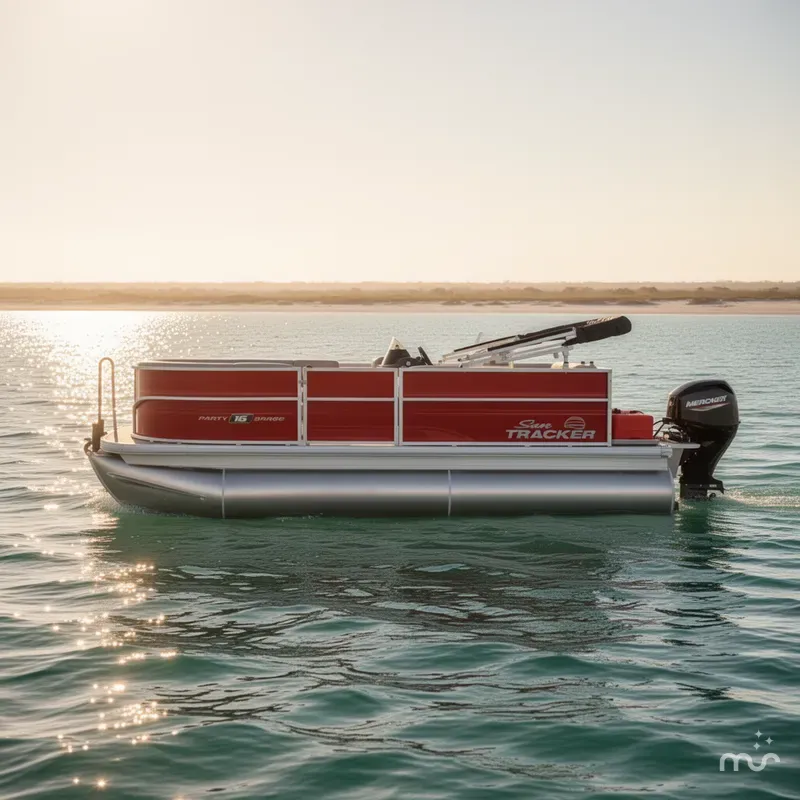 Slide: The Image of Sun Tracker Party Barge 16 DLX 2026 - 4