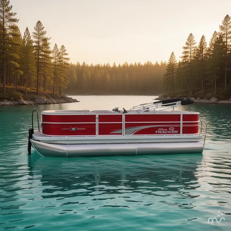 Slide: The Image of Sun Tracker Party Barge 18 DLX 2026 - 2