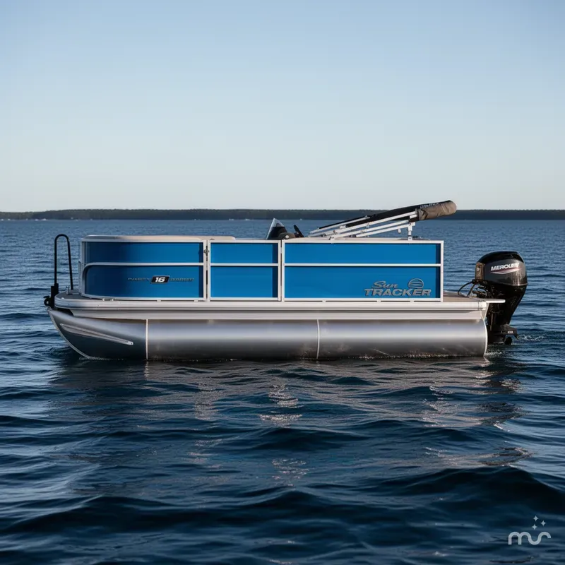 Slide: The Image of Sun Tracker Party Barge 16 DLX 2026 - 0