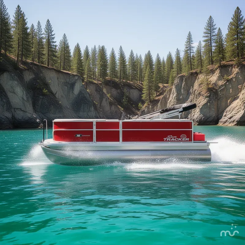 Slide: The Image of Sun Tracker Party Barge 16 DLX 2026 - 4