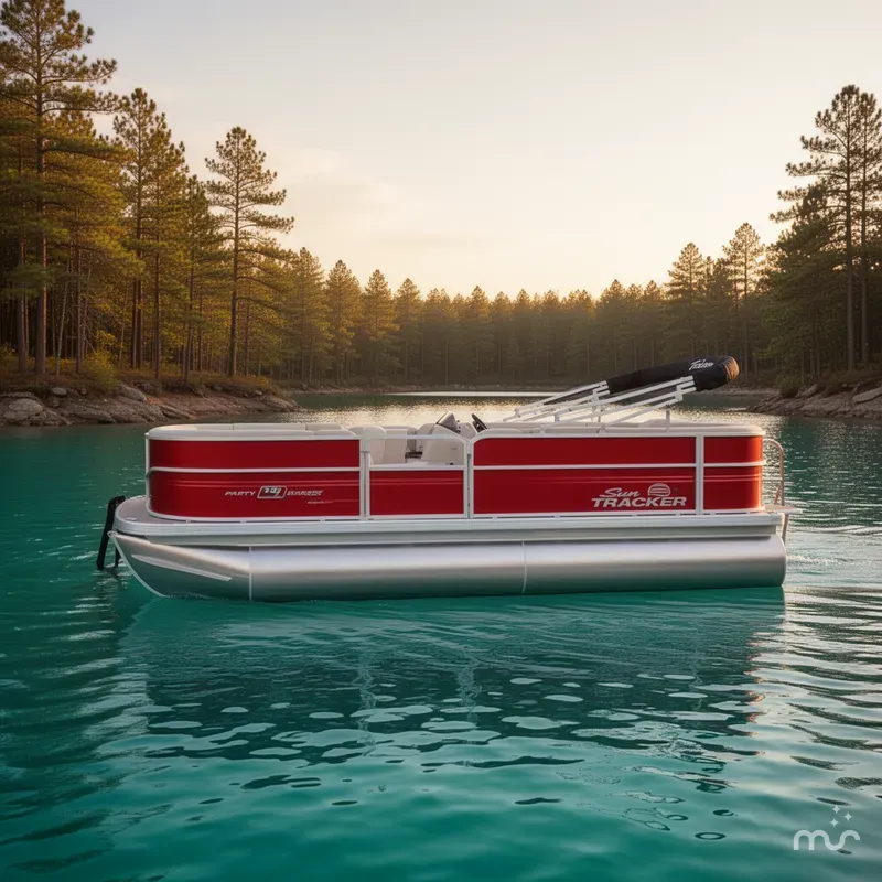 Slide: The Image of Sun Tracker Party Barge 18 DLX 2026 - 2