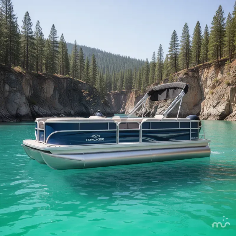 Slide: The Image of Sun Tracker Party Barge 18 DLX 2026 - 2