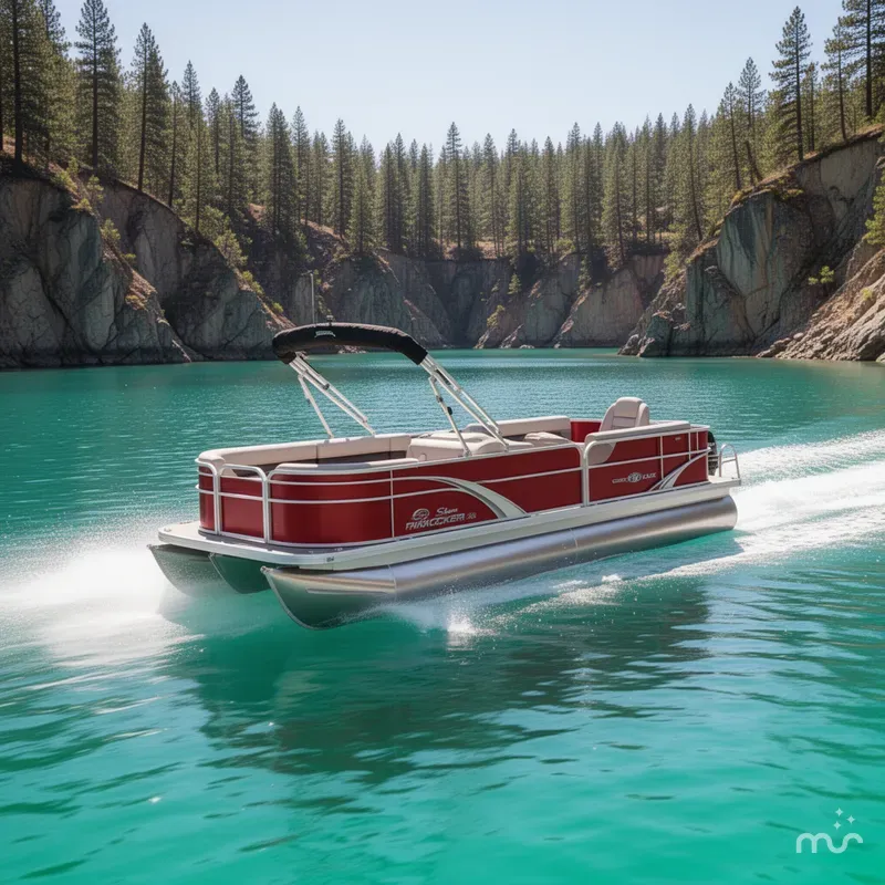 Slide: The Image of Sun Tracker Party Barge 18 DLX 2026 - 4