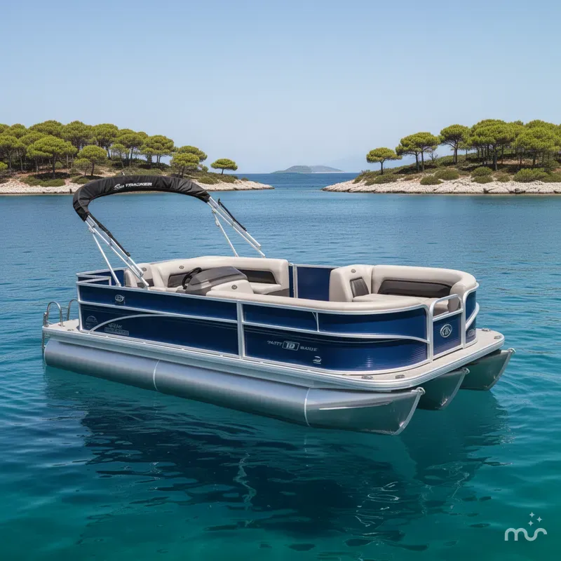 Slide: The Image of Sun Tracker Party Barge 18 DLX 2026 - 2