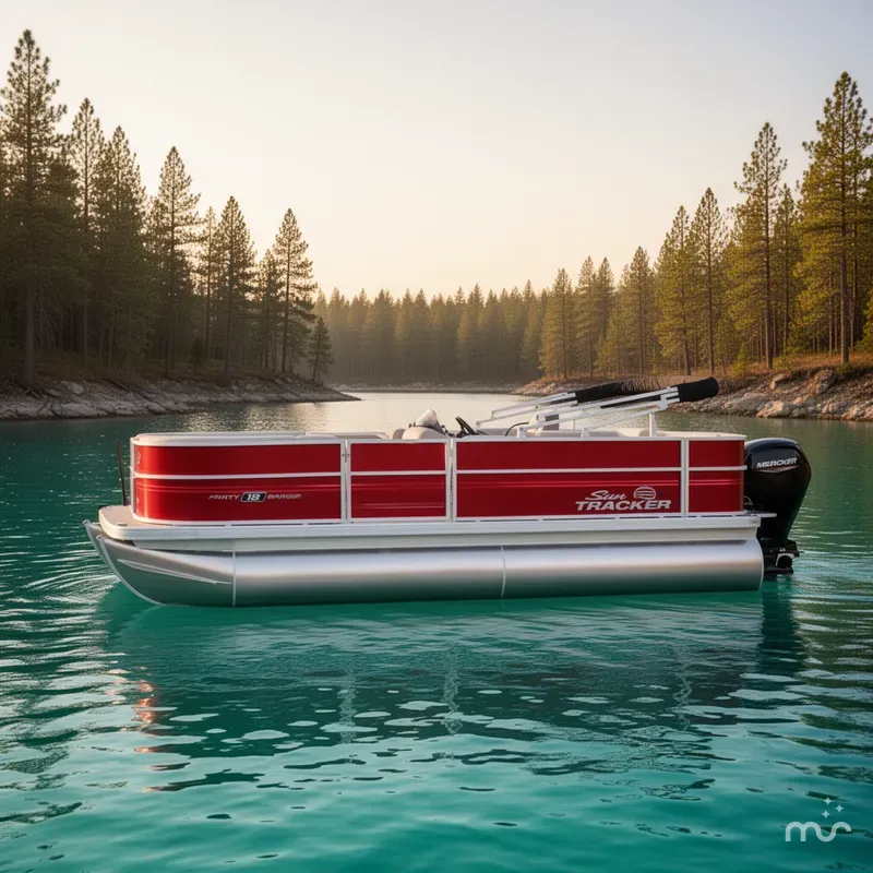 Slide: The Image of Sun Tracker Party Barge 18 DLX 2026 - 2