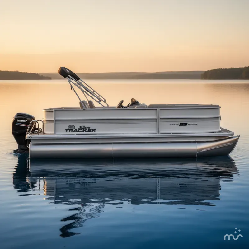 Slide: The Image of Sun Tracker Party Barge 18 DLX 2026 - 2