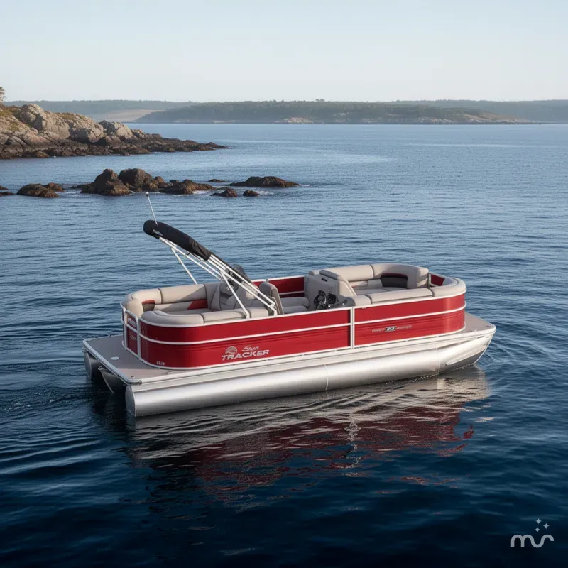 Slide: The Image of Sun Tracker Party Barge 22 DLX 2026 - 2