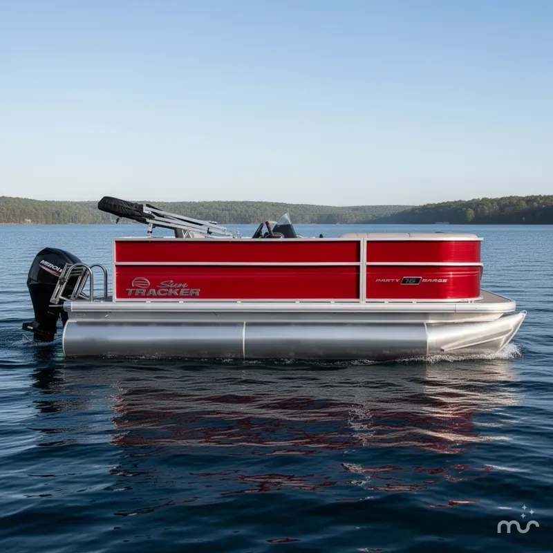 Slide: The Image of Sun Tracker Party Barge 16 DLX 2026 - 2