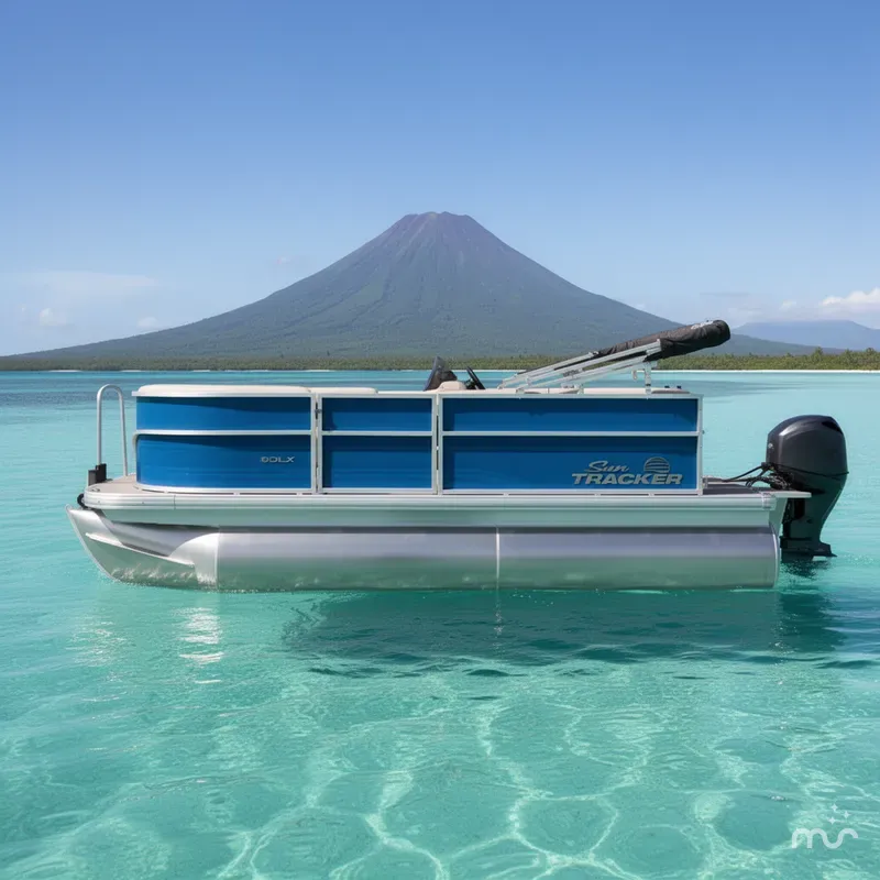 Slide: The Image of Sun Tracker Party Barge 16 DLX 2026 - 2